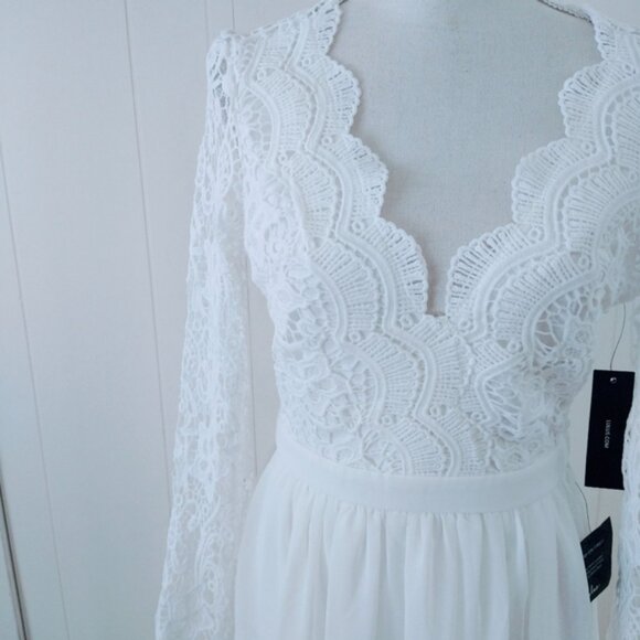 NWT boho lace Lulu's maxi dress - Picture 2 of 9